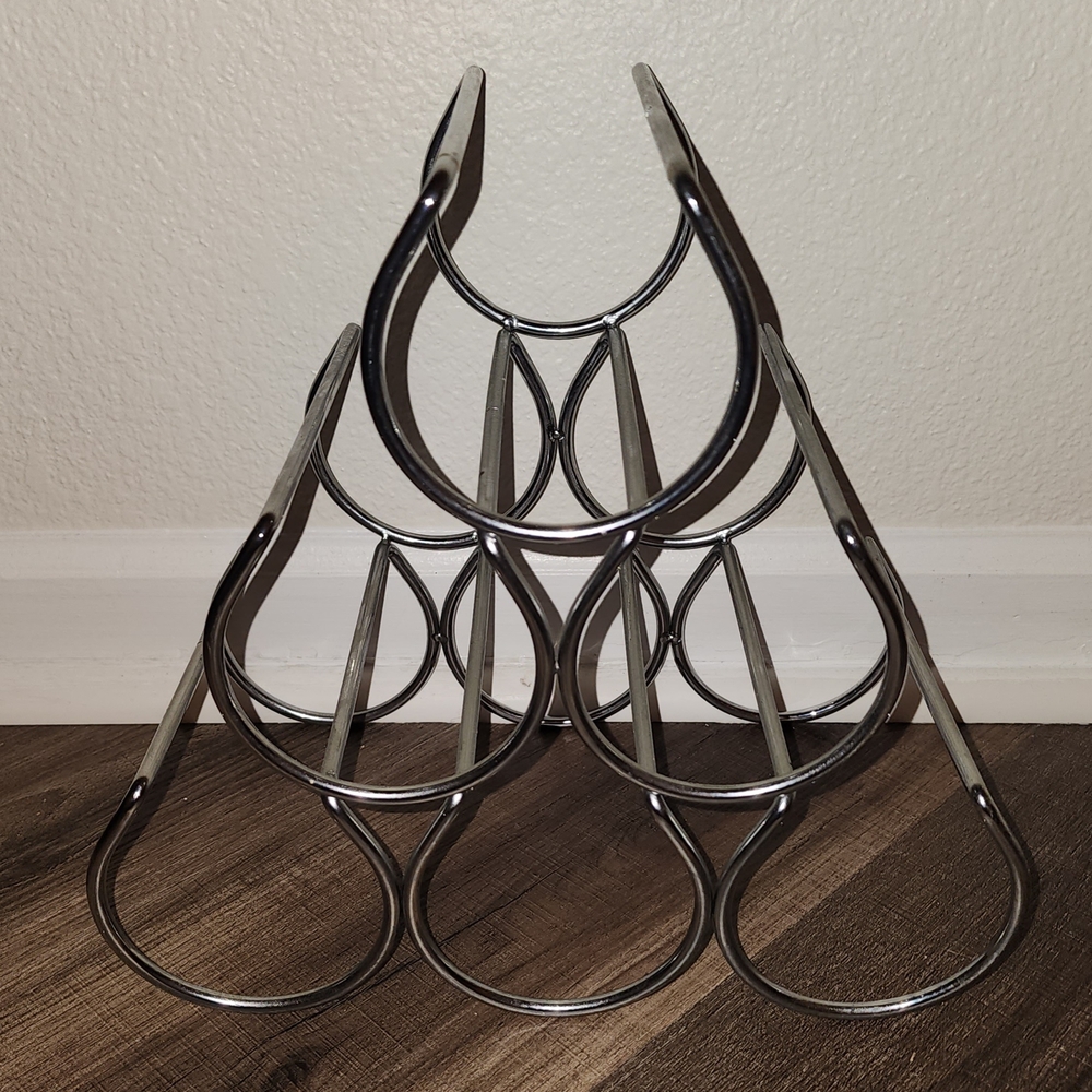 Silver Metal Wine Rack - Picture 2 of 6